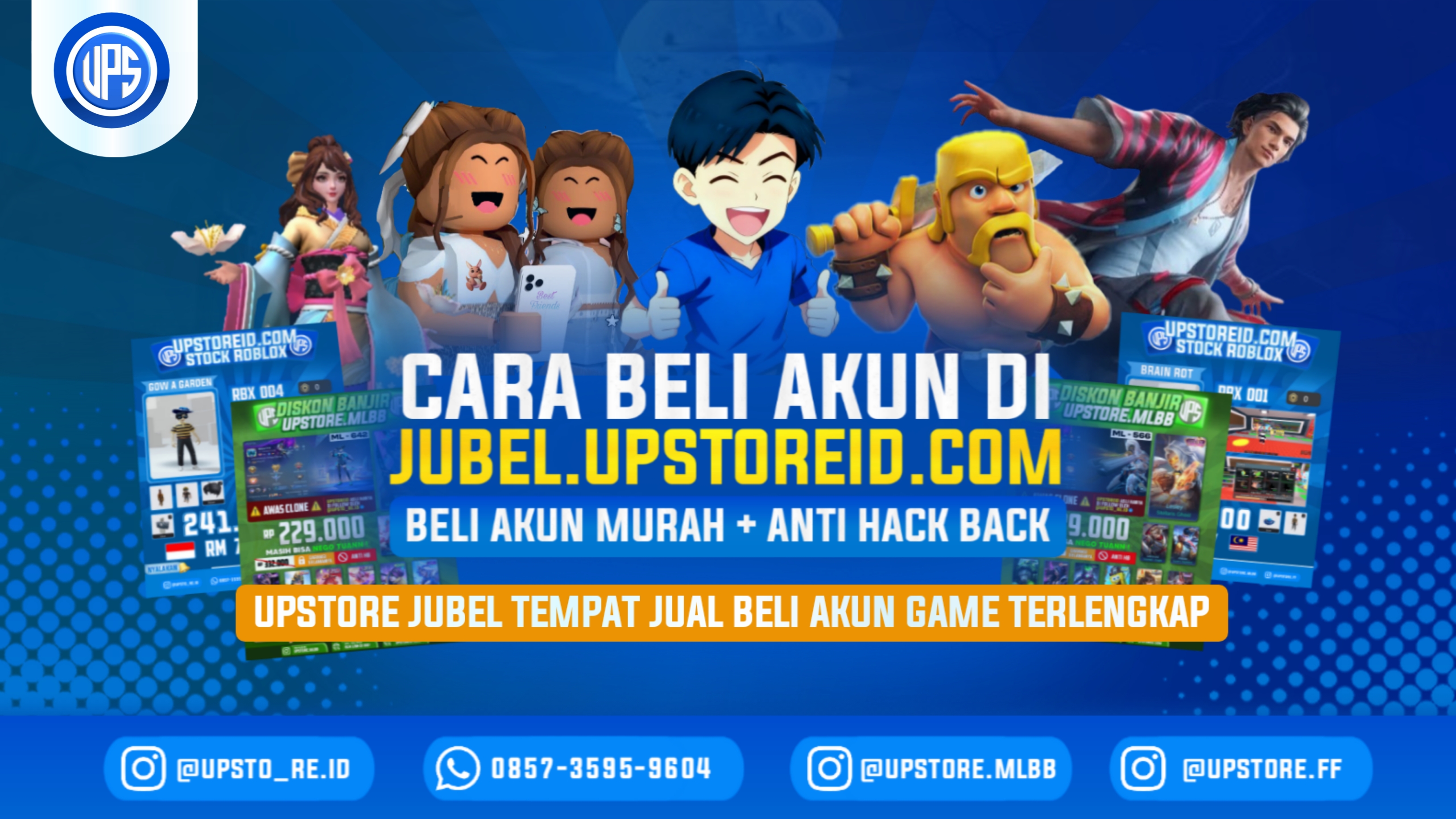 Cara beli akun games di jubel.upstoreid.com