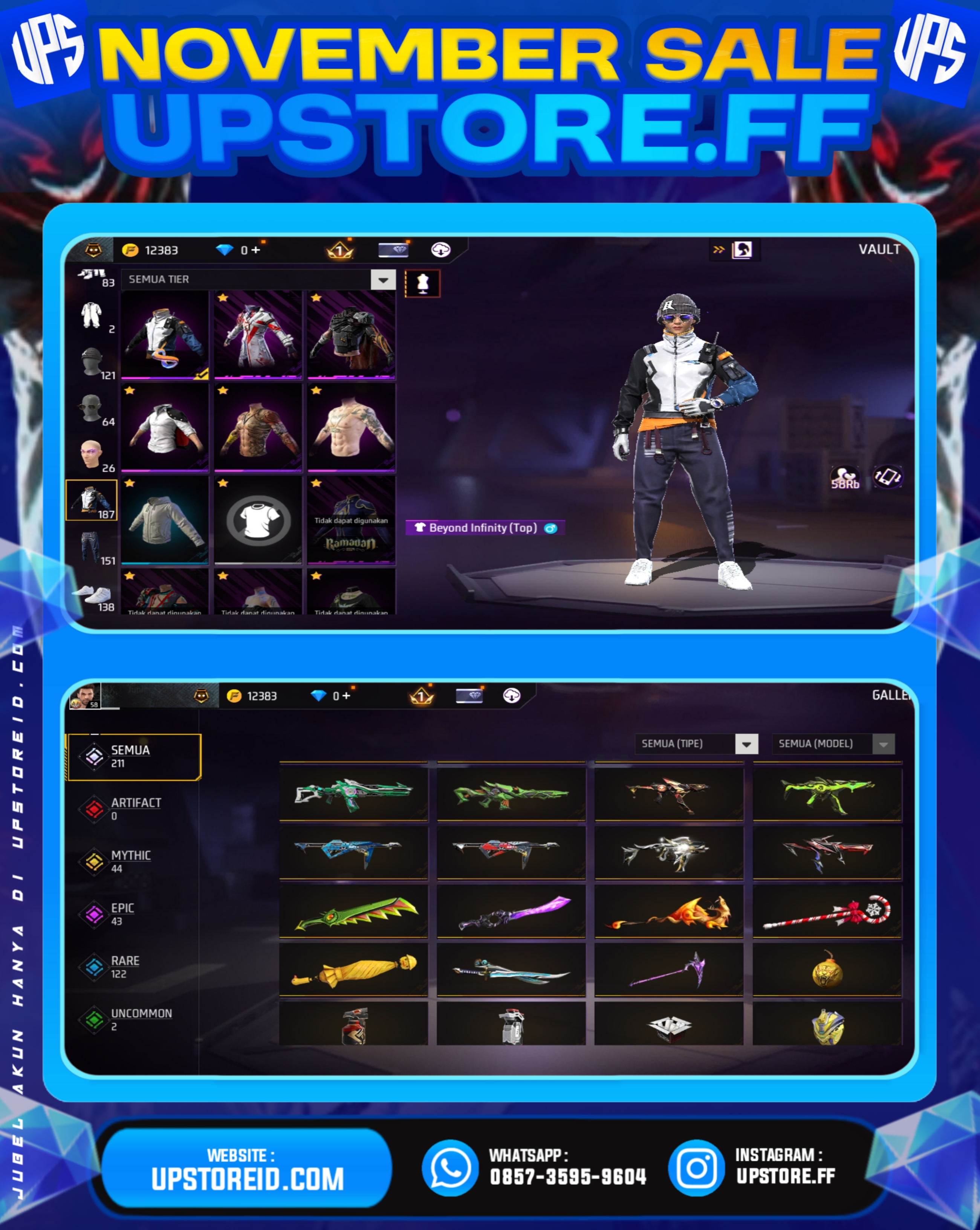 F511 - VAULT 200++ | WEAPON 211, FREE FIRE - Product Image