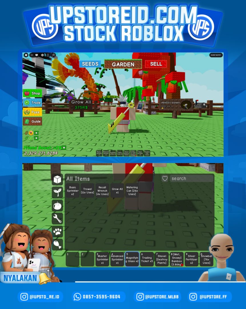 RBX007 -   SPEK STANDAR ISIAN IVENTARIS LUMAYAN | ROBLOX GROW A GARDEN - Spec Image