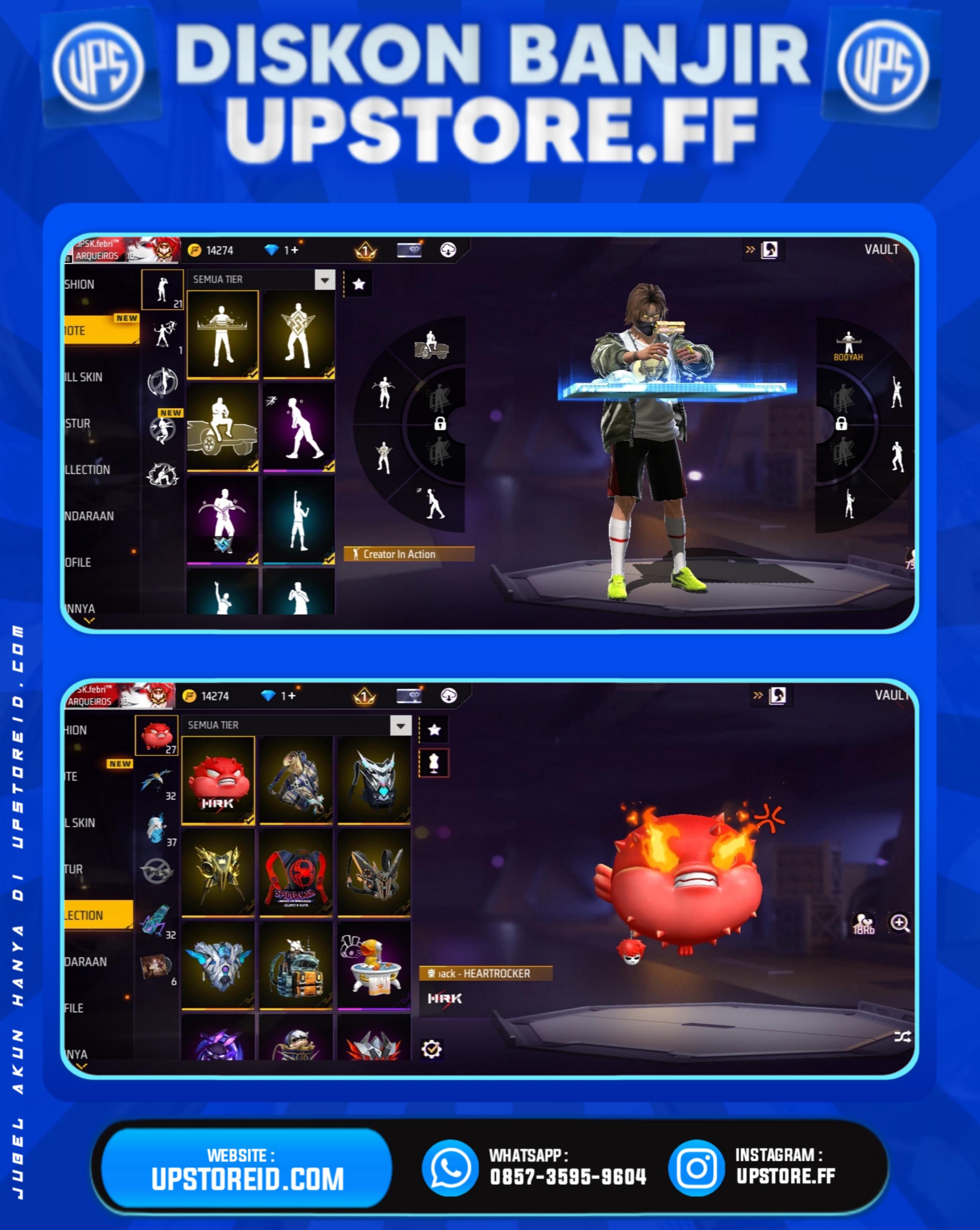 F825 - VAULT 150++ | WEAPON 23, FREE FIRE - Spec Image 3