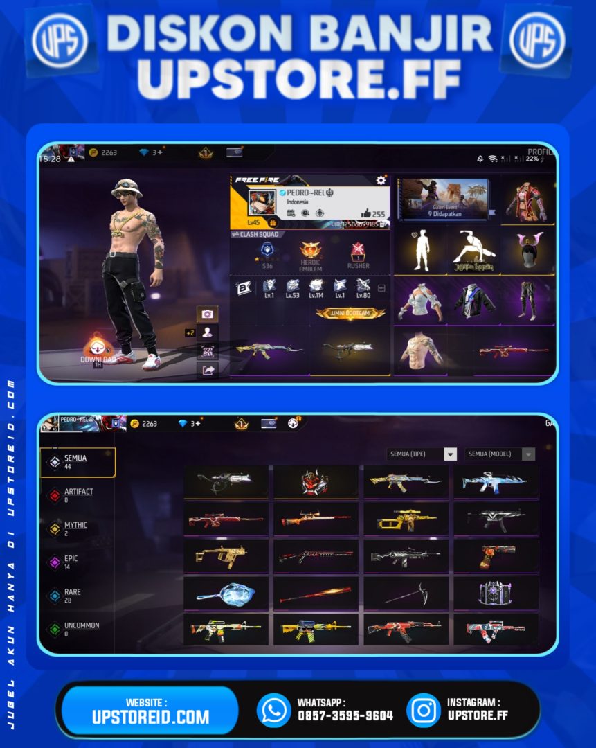 F827 - VAULT 50+, WEAPON 44, SPEKPOLOS | FREE FIRE - Product Image