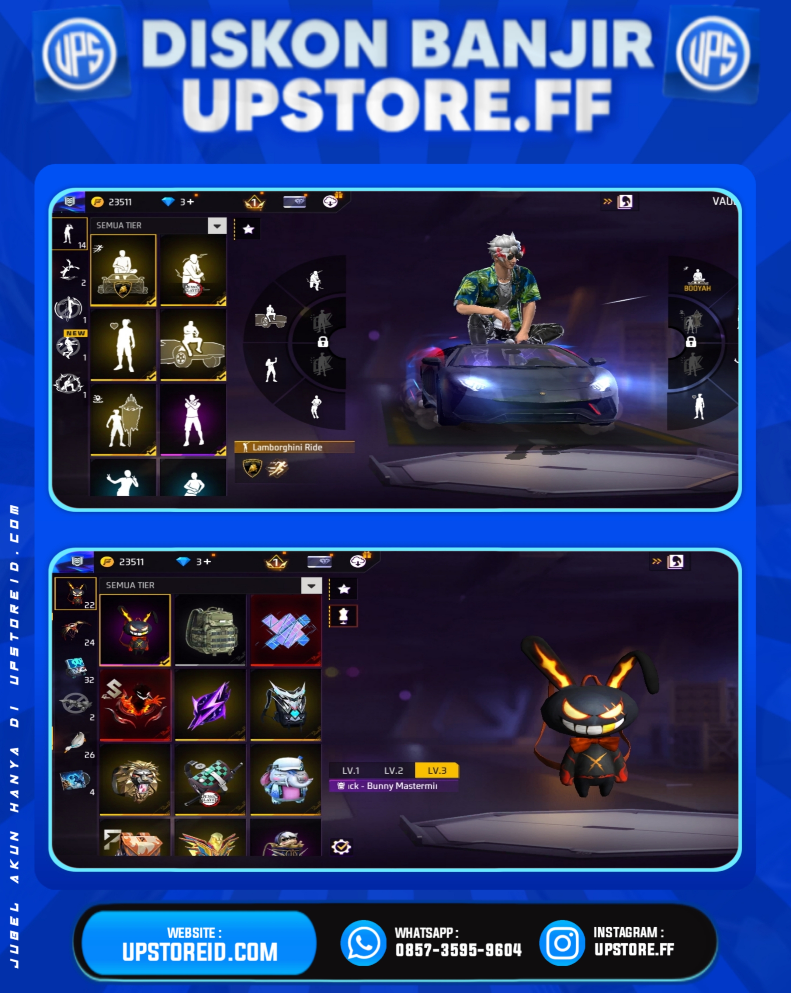 F864 - VAULT 100+, WEAPON 131, SPEKDISKON% | FREE FIRE - Spec Image 3