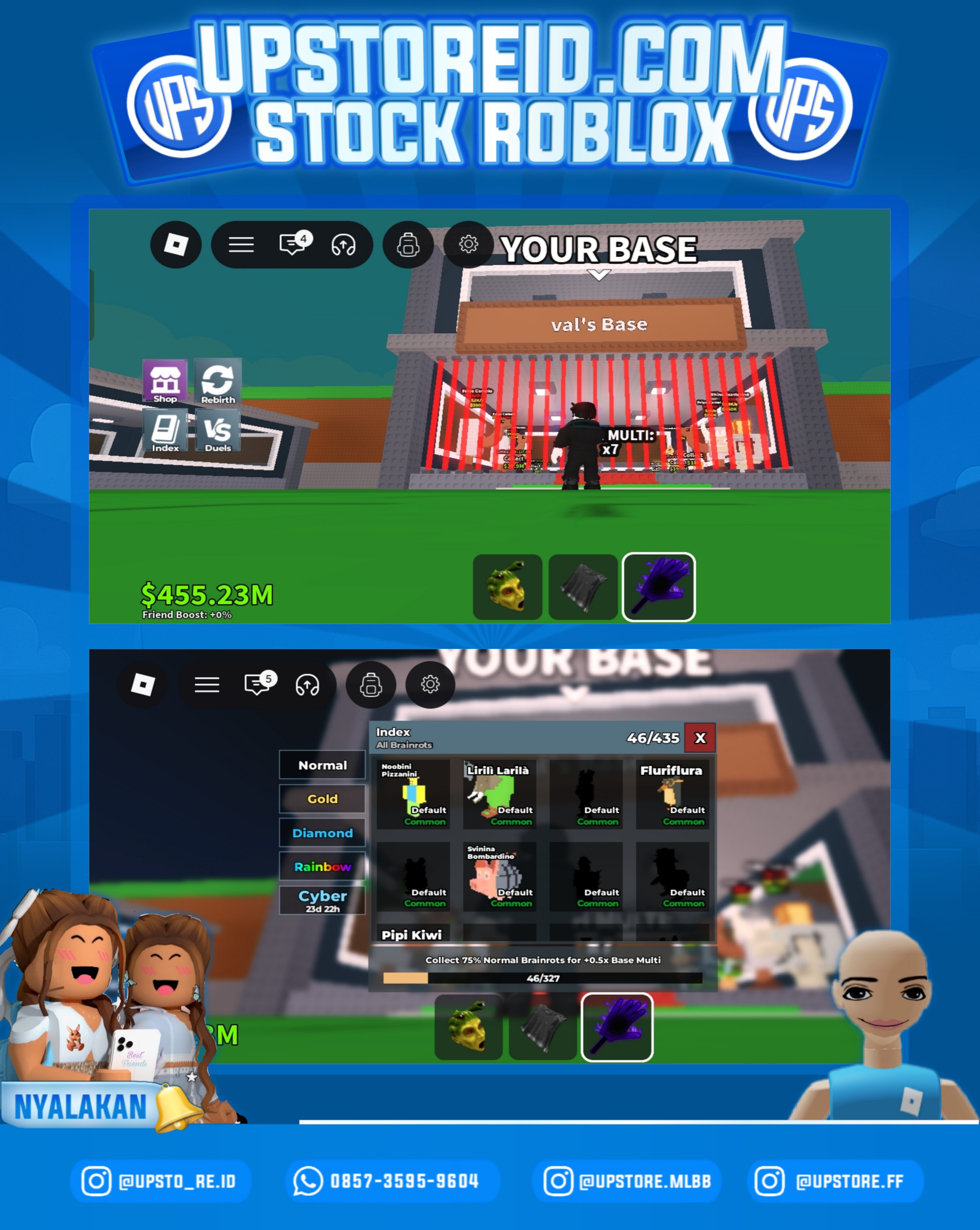 RBX015 - STEAL A BRAINROT, BLOX FRUITS, GROW A GARDEN | ROBLOX   - Spec Image 3